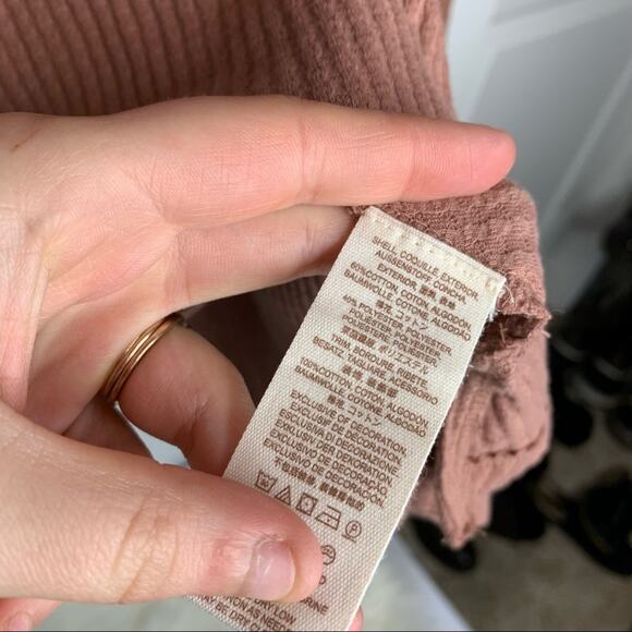 Free People Blush Pink Parisian Nights Bell Sleeve Eyelet Top Size XS - Picture 5 of 8